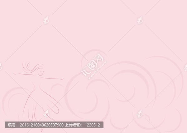 摘要粉紅色背景與女孩