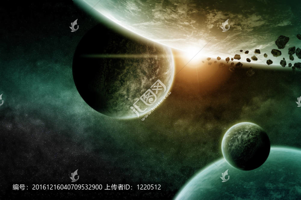 太空中的行星景觀