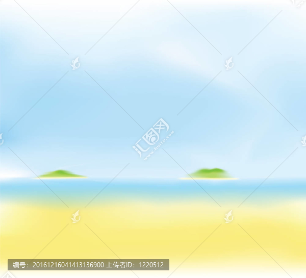 夏日海灘模糊背景