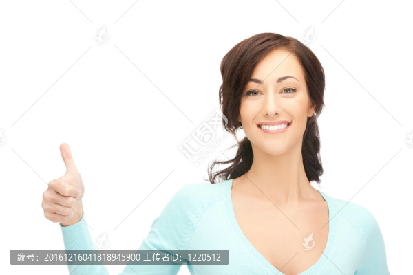 豎起大拇指