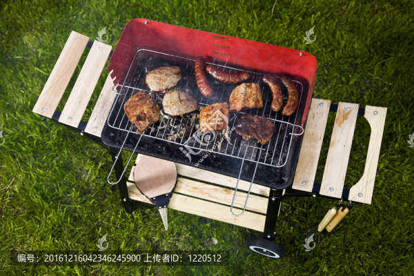肉類在燒烤的特寫