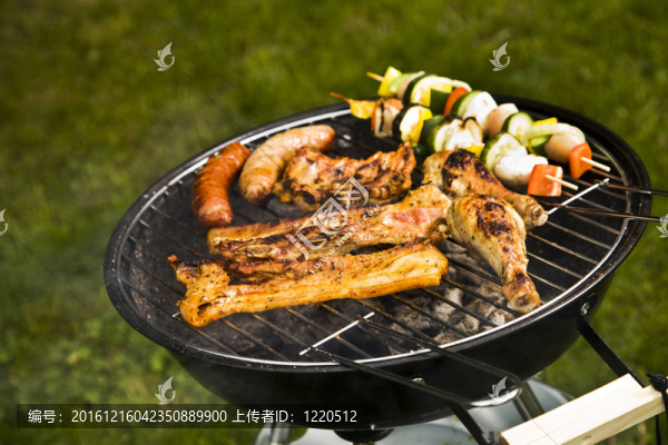 肉類在燒烤