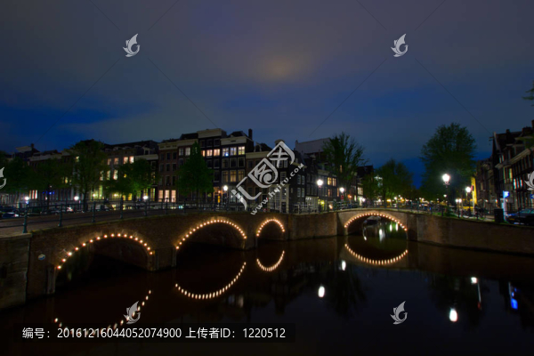 阿姆斯特丹的夜晚；在荷蘭