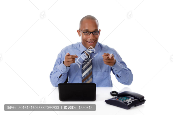 年輕漂亮的African,American商人