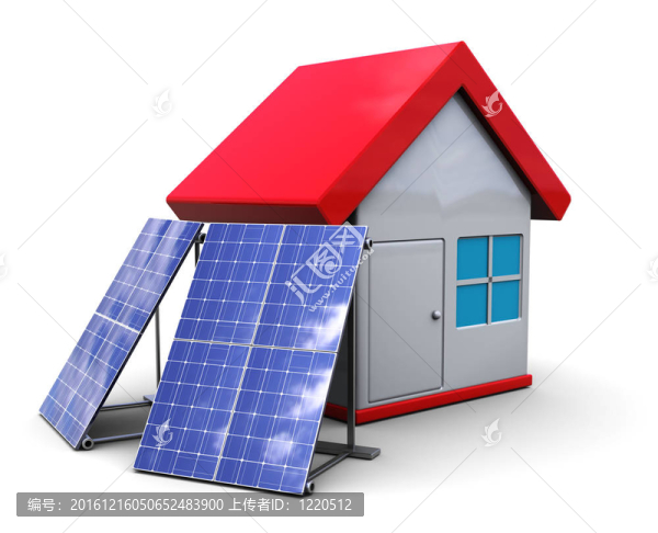 太陽(yáng)能電池板和房屋