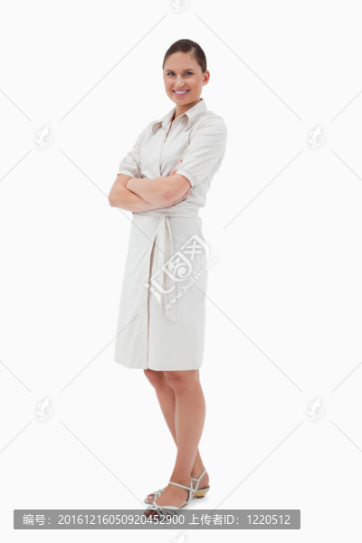 肖像休閑商人冒充的雙臂交叉