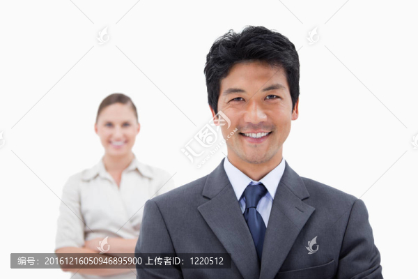 微笑商務(wù)人士擺姿勢(shì)