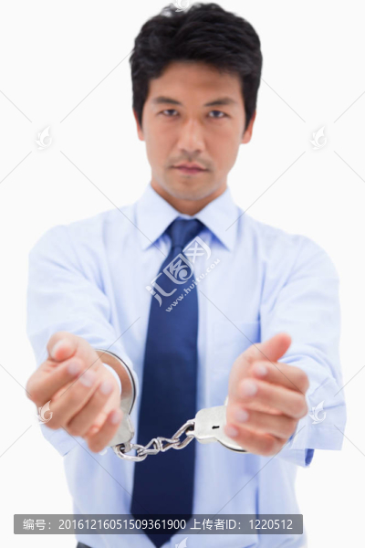 一個商人用手銬的肖像
