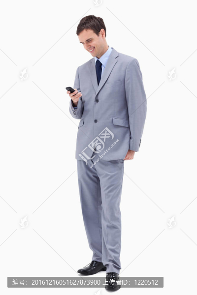 微笑商人閱讀短信