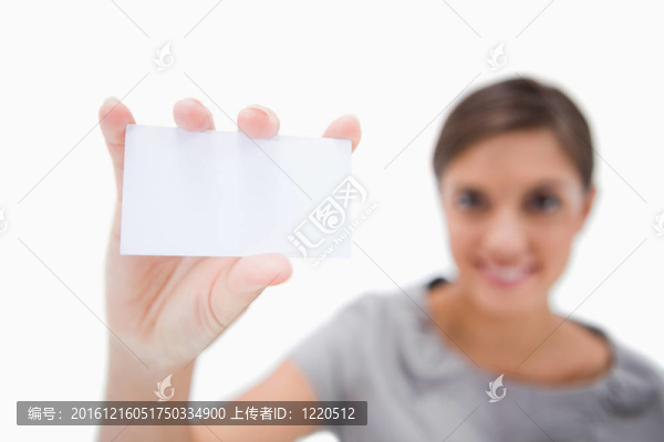 被微笑的女人呈現(xiàn)的空白名片