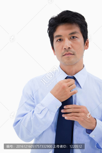 商人固定領(lǐng)帶的肖像