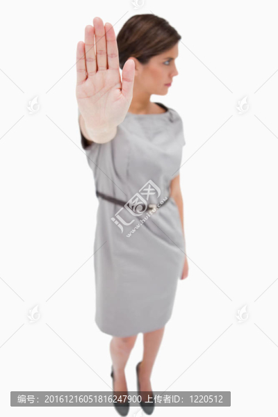 女人停止信號