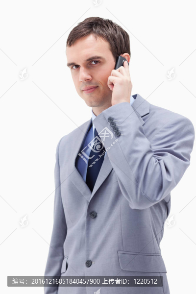 手機上的商人