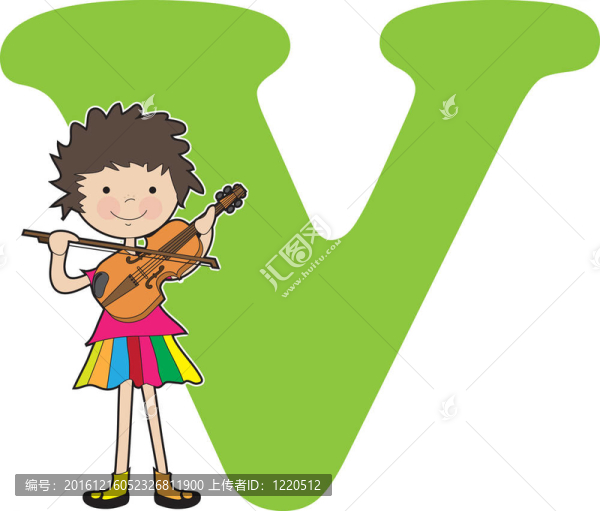 字母V的女孩