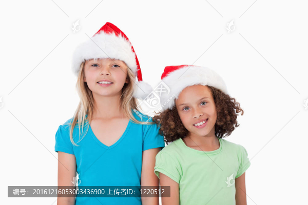 帶圣誕帽的女孩