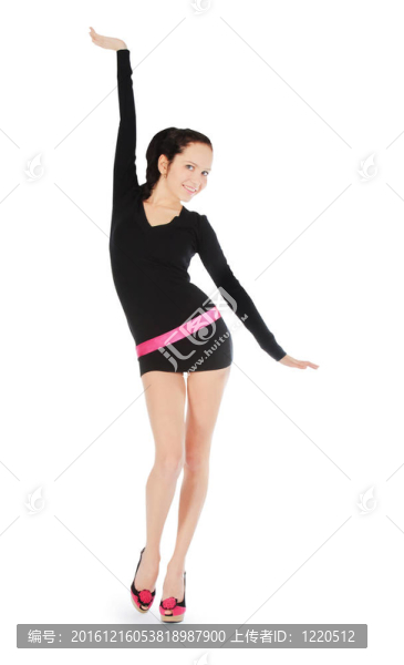 女子擺臂