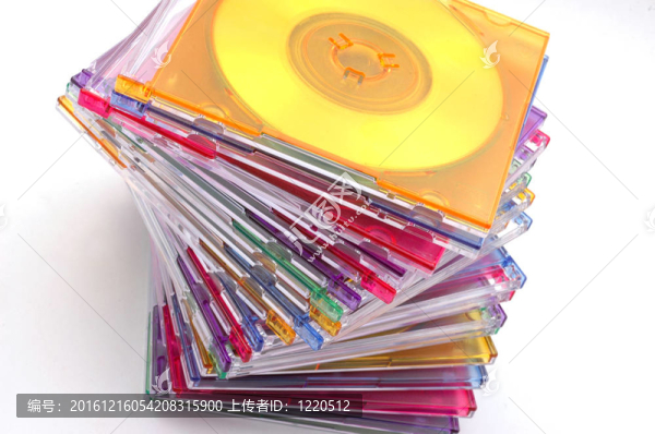 彩色迷你光盤堆疊