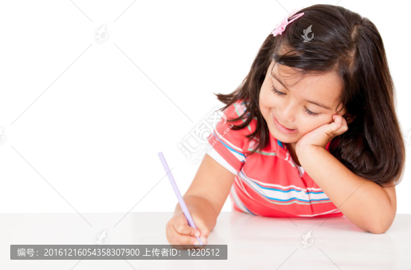 小女孩著色