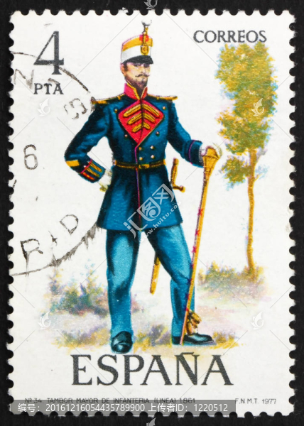 郵票西班牙1977鼓專業(yè)；1861；軍裝