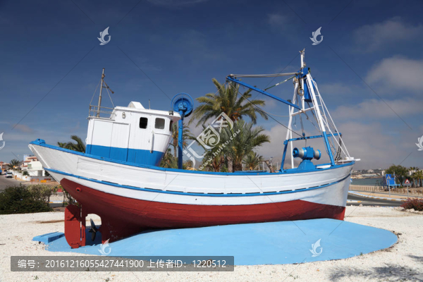 在Puerto,de,Mazarron漁船；穆爾西亞地區(qū)；西班牙