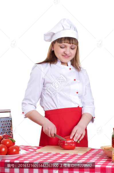 有吸引力的女人做飯