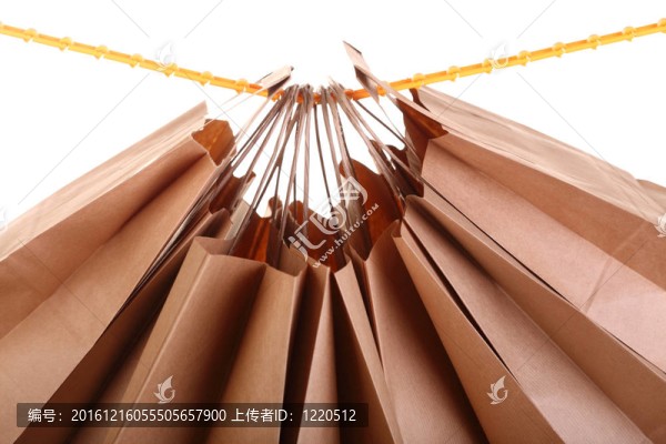 購(gòu)物棕色禮品袋隔離