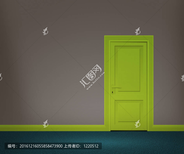 復(fù)古門在墻上