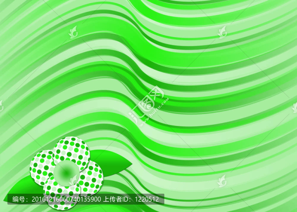 綠色復(fù)古花