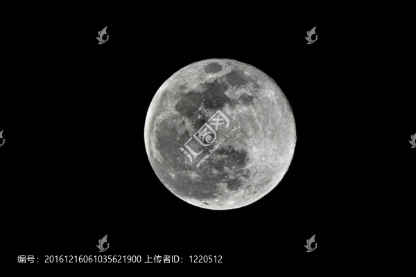 黑色背景滿月