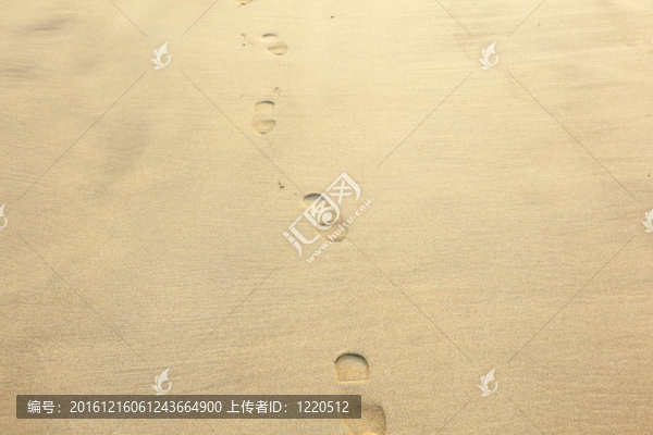 沙灘上的腳印