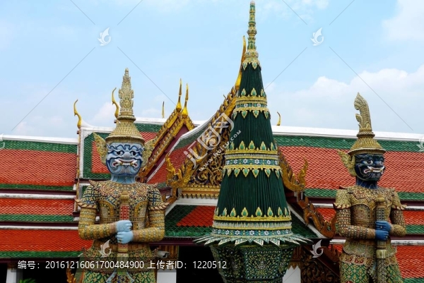 在Wat,Phra,Keaw神廟守護(hù)者