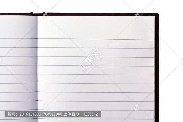 空白筆記本打開
