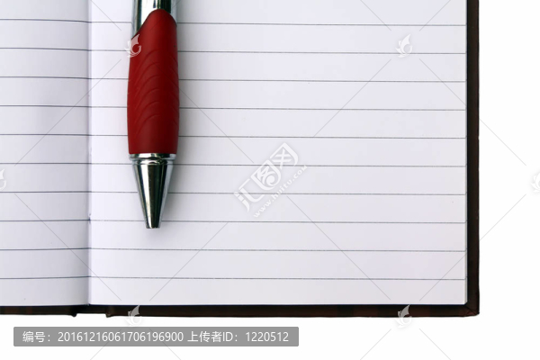 空白筆記本打開