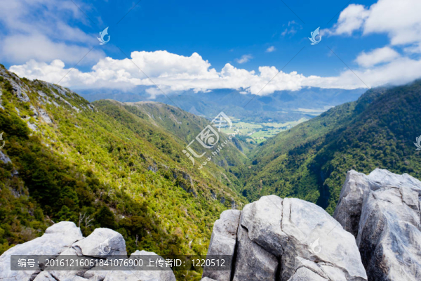 塔卡卡山石灰?guī)r露頭；塔卡卡流域；NZ
