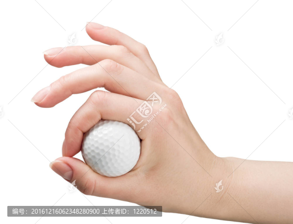 高尔夫球手握球