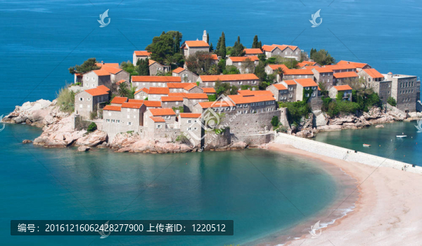 Sveti,Stefan在黑山島度假