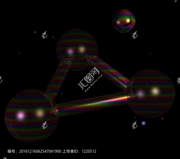 玻璃球中色彩的彩虹