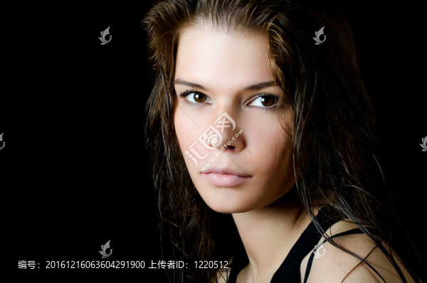 年輕漂亮女孩的畫像