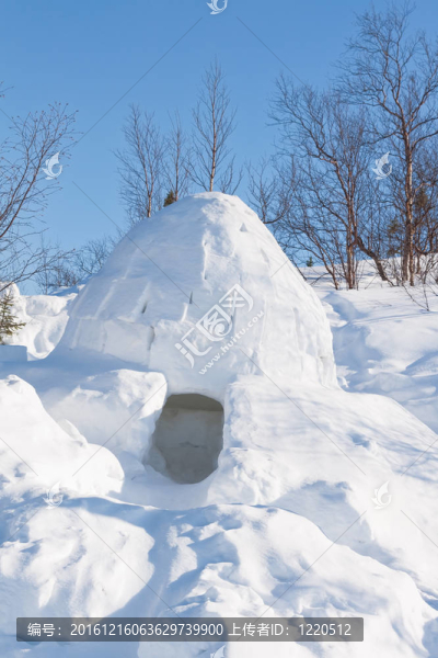 雪塊砌成的圓頂小屋