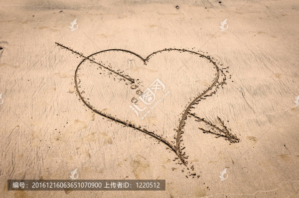 被Cupid的箭刺穿的心