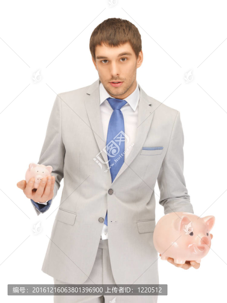 帶存錢(qián)罐的男人