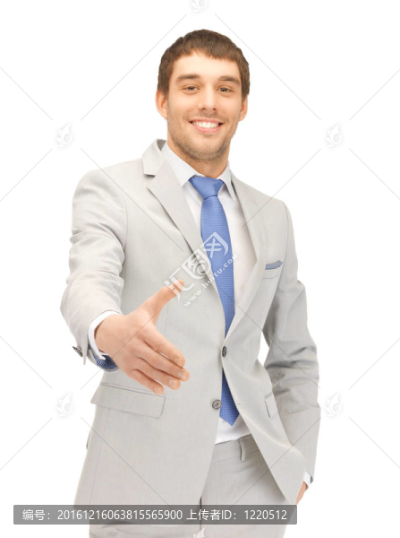 張開手準(zhǔn)備握手的男人