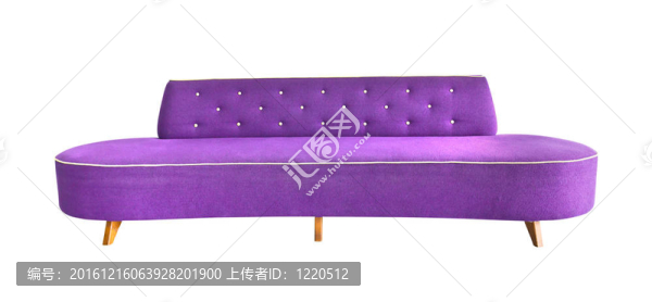 紫色沙發(fā)與剪輯路徑隔離
