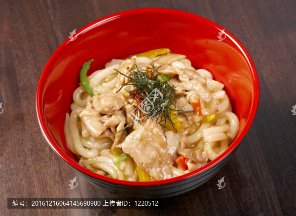 豬肉片和烏冬面