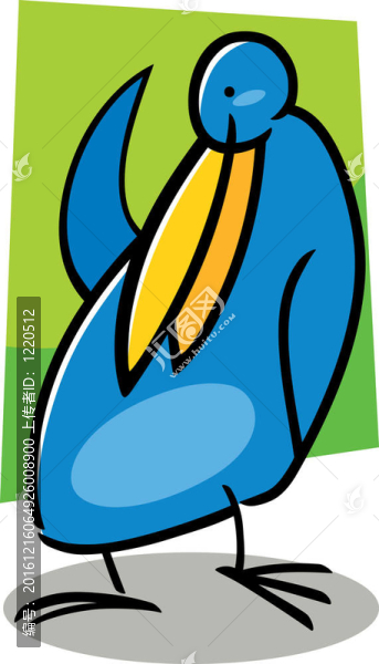 卡通涂鴉的鳥
