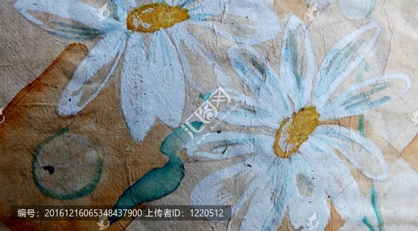 雛菊畫在羊皮紙上