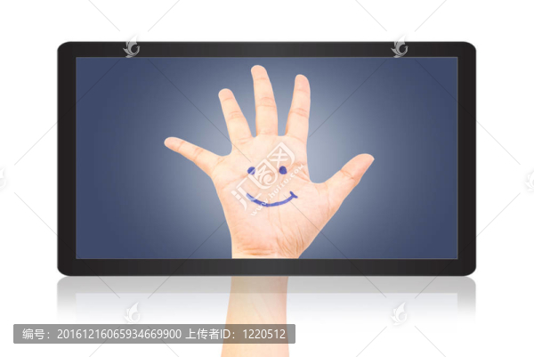 手上的微笑。