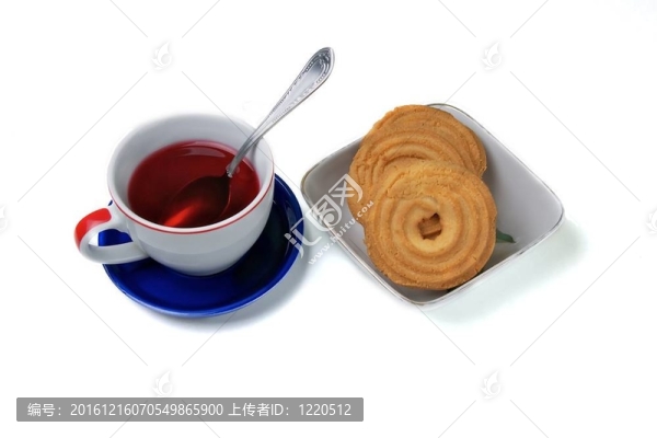 一杯茶和餅干。