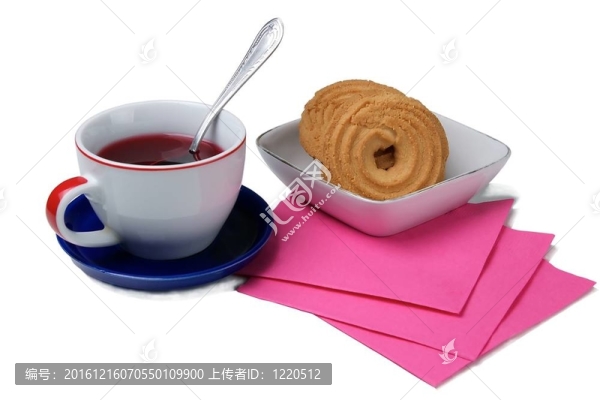 一杯茶和餅干。
