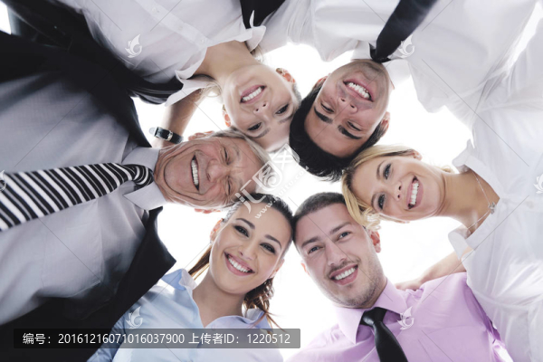 業(yè)務(wù)人員與他們的頭在一起